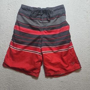 Ocean Pacific Small (28) Red Rover Striped Swim Trunks Mesh Lining Lightweight